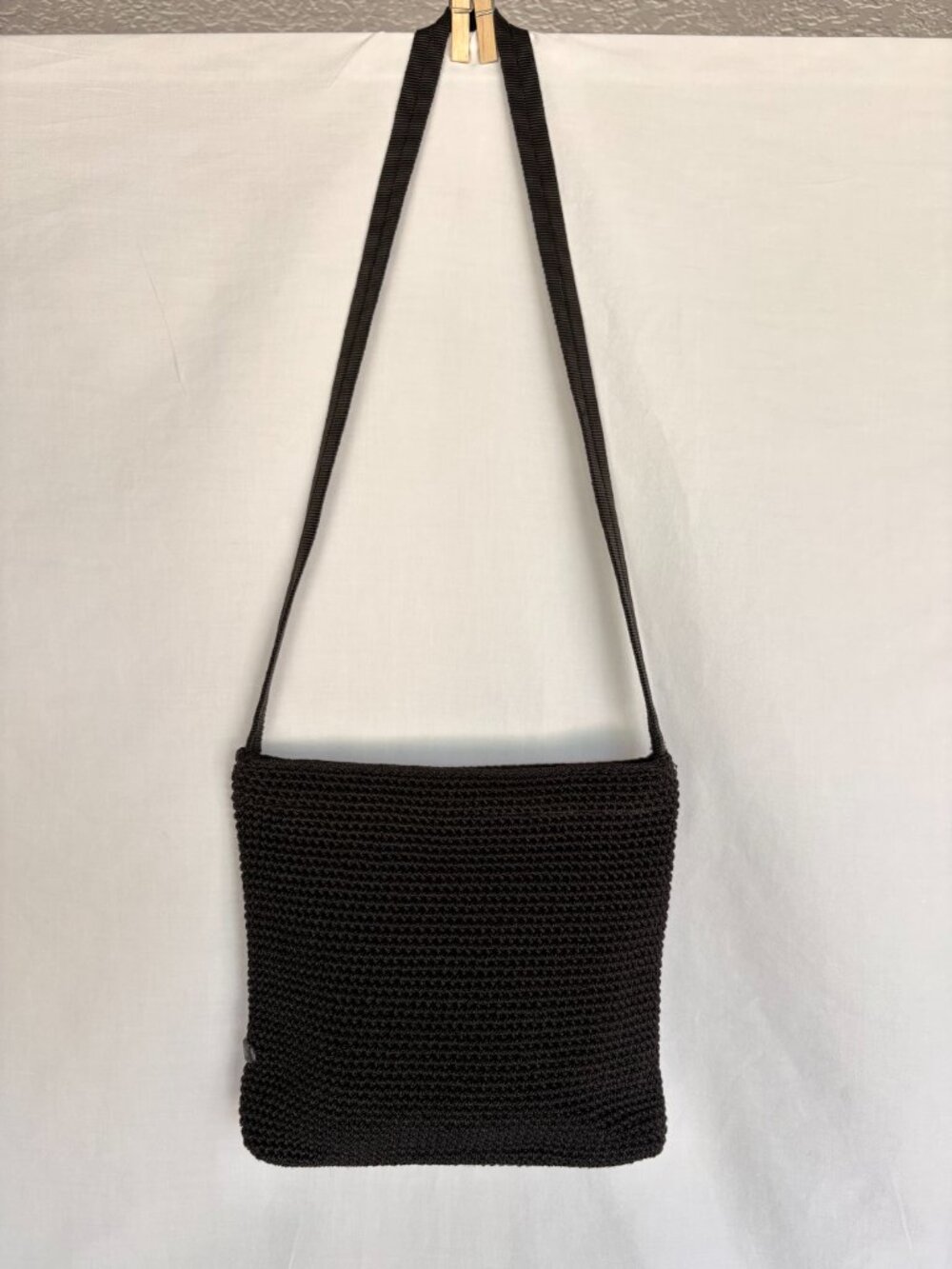 The Sak Elliott Lucca Black Crochet Crossbody Bag